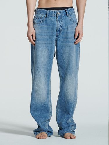 Stone Washing Wide Fit Denim Pants - FIELD WORKER - Modalova