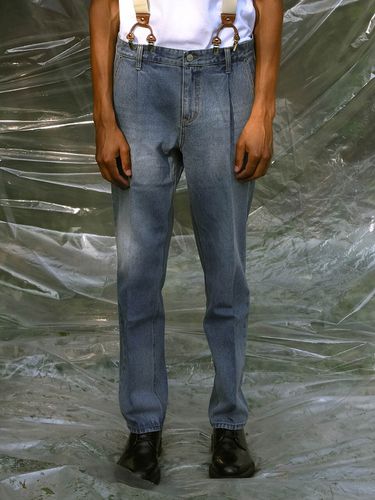 Pintuck Tapered Denim Pants - FIELD WORKER - Modalova