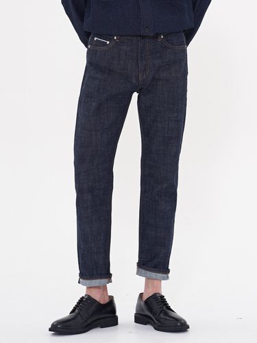 DEN0831 MidIndigo Selvedge Straight Crop Fit Jeans - DENMADE - Modalova