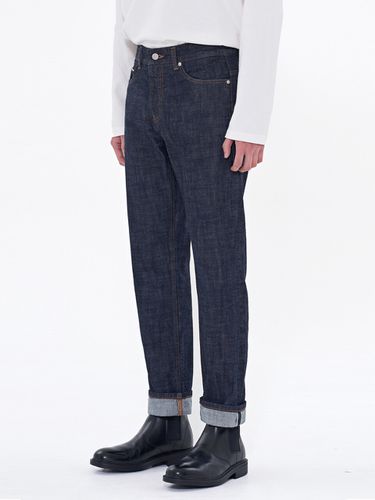 DEN0841 MidIndigo Selvedge Straight Long Fit Jeans - DENMADE - Modalova