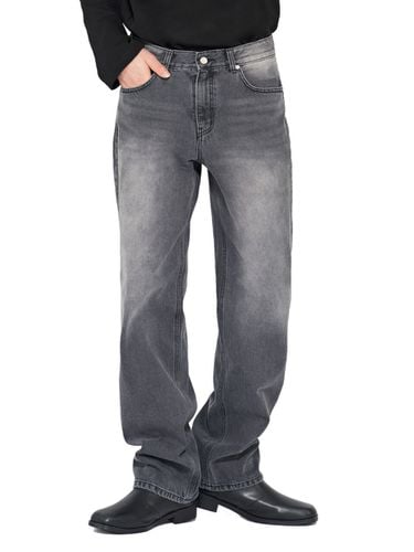 DEN1261 Fuzzy Grey Wide Fit Jeans - DENMADE - Modalova