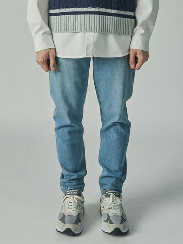 Hidden Banding Tapered Denim Pants - FIELD WORKER - Modalova