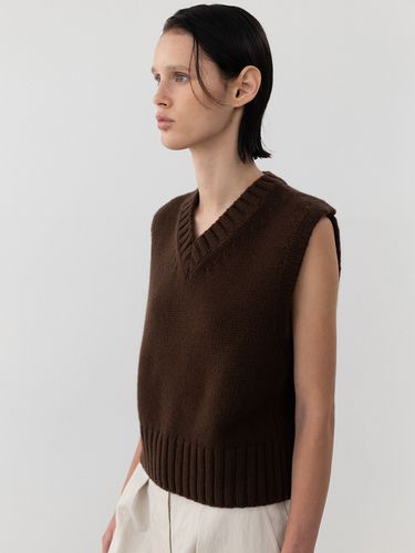 V-neck Wool Vest_Brown - RRACE - Modalova