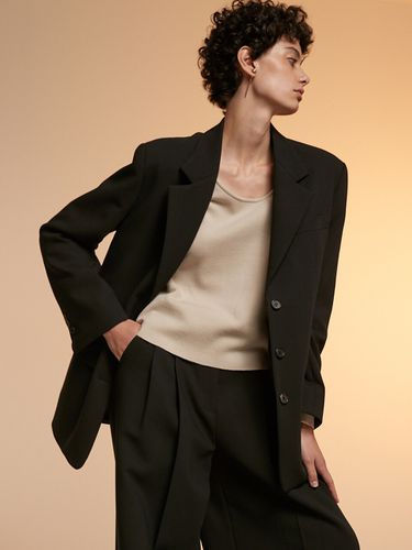 Wool Blend Oversized Single Jacket - Carriere - Modalova