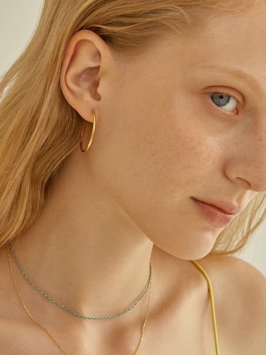 Pipe Hoop Ring Earrings (3SIZE) - LUNNE - Modalova