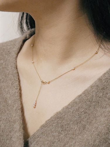 Y Pearl 14K Gold-Filled Necklace - Less is more - Modalova