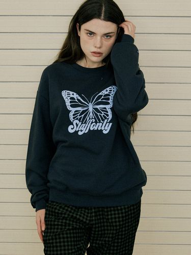 Butterfly Sweatshirt _ Navy - STAFFONLY - Modalova