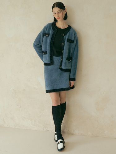 V. Cotton Candy Knit Cardigan Skirt () - VERBE - Modalova