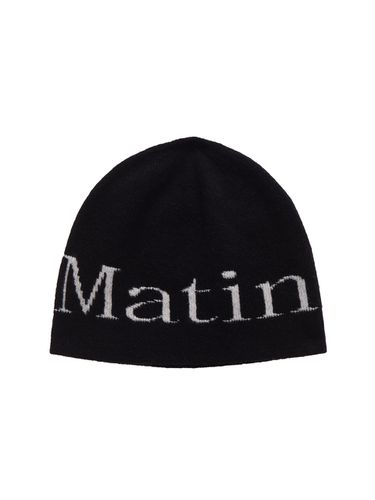 Logo Jacquard Short Beanie In Black - Matin Kim - Modalova