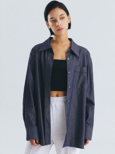 Overfit Cotton Shirt_Indigo - CITYBREEZE - Modalova