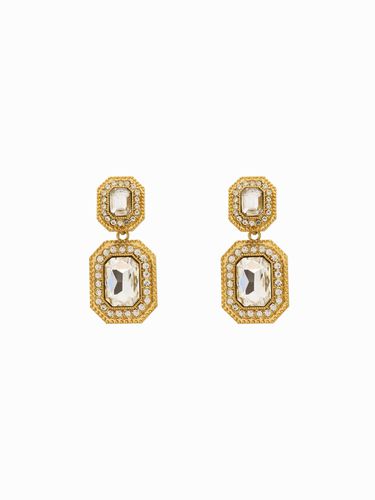 Square Crystal Earrings - ANNAFLAIR1986 - Modalova