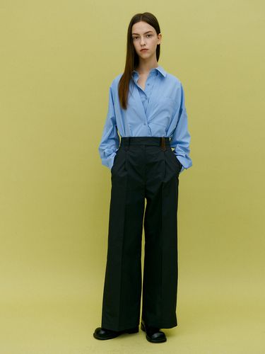 Pintuck Wide Cotton Pants JWSLME0200 - LINE STUDIO ONE - Modalova