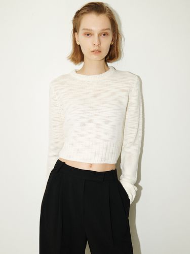 KNIT] Crop Slub Knit Top_2color - FRONTROW - Modalova