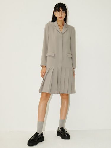 Drama Signature] Pleated Blazer Dress_2color - FRONTROW - Modalova