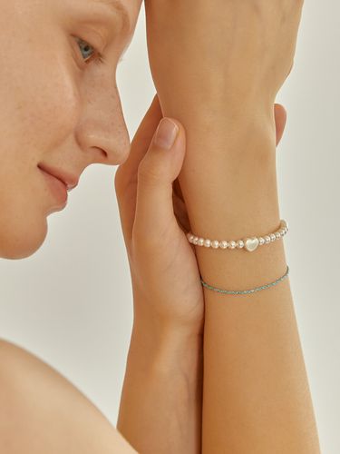 Mm Swarovski Pearl Heart Bracelet #LSB01 - LUNNE - Modalova