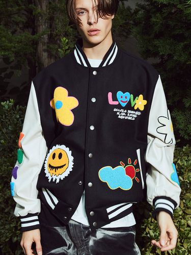 Multi Logo Varsity Jacket - MISTERCHILD - Modalova