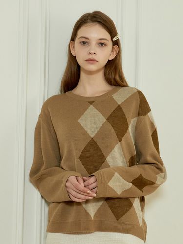 J1057 Half Dia Round Knit_Brown - JOORTI - Modalova