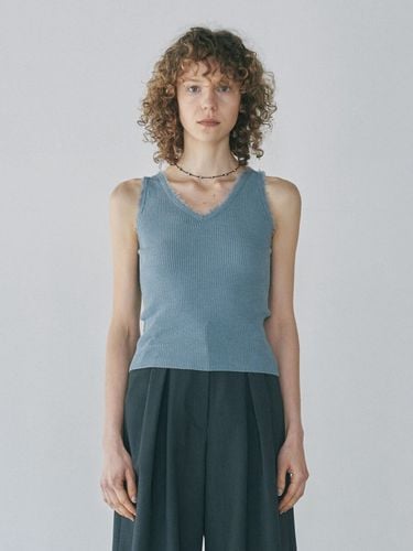 Hairy Knit Sleeveless_Blue - DIAGONAL - Modalova