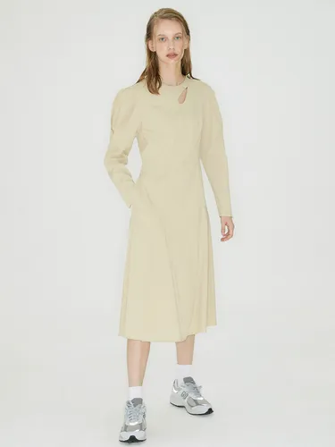 Flare Puff Sleeve Dress (Beige) - HAE BY HAEKIM - Modalova