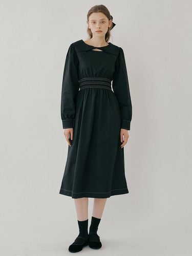 FAL Twist detail Neck Dress (Black) - REORG - Modalova