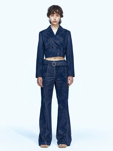 Nessy Cut Out Waist Belt Short Jacket_Navy - ADSB ANDERSSON BELL for WOMEN - Modalova