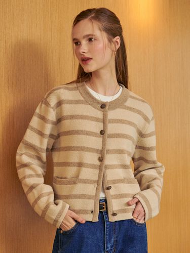 Isabel Lambs Wool Cardigan _ Natural - OSTKAKA - Modalova