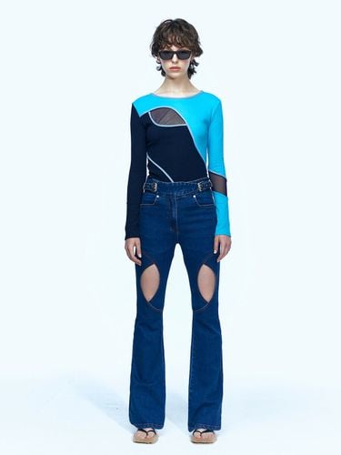 Cara Curve Layered Denim Jeans_Blue - ADSB ANDERSSON BELL for WOMEN - Modalova