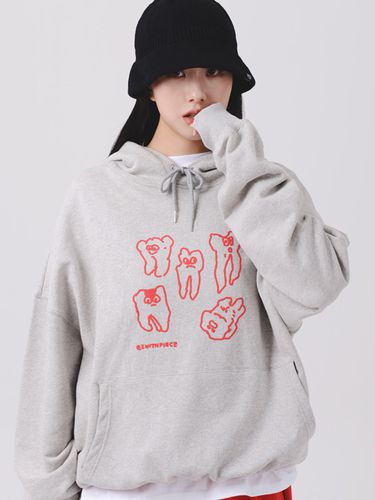 Teeth Hoodie _ Grey - PIECEMAKER - Modalova