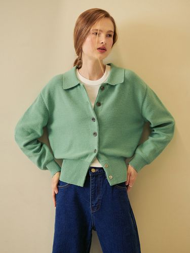 Collar Cashmere Cardigan Melange ) - OSTKAKA - Modalova