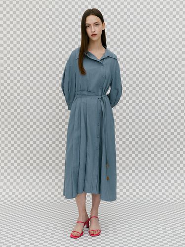 Pleats Point Shirt Dress JWOPME0300 - LINE STUDIO ONE - Modalova