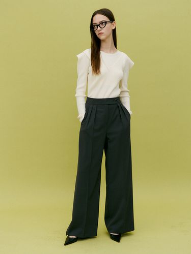 Double Pintuck Wide Slacks JWSLME4000 - LINE STUDIO ONE - Modalova