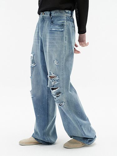 Destroyed Painting Denim Pants - DNSR - Modalova