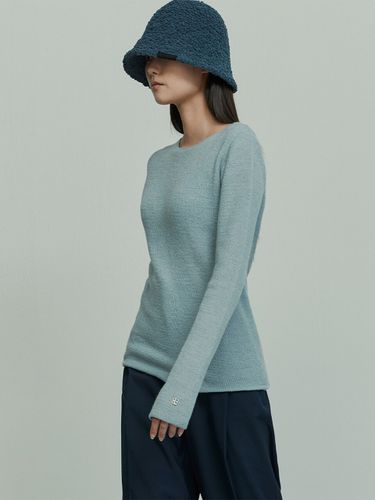 Boat Neck Knit Top_Cloud - RE RHEE - Modalova