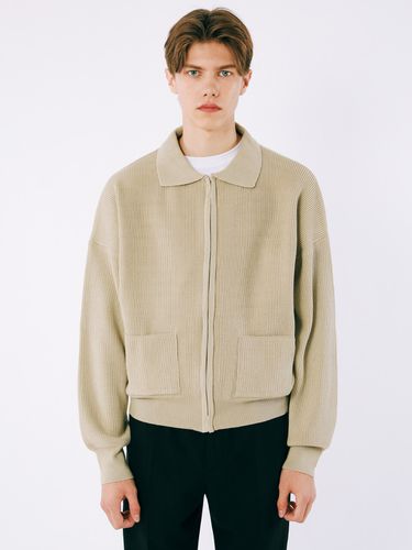 Basic Pocket Zip Up Cardigan [] - ESN - Modalova