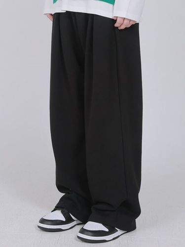 Wood One-Tuck Wide Training Pants_Black - FANACULT - Modalova