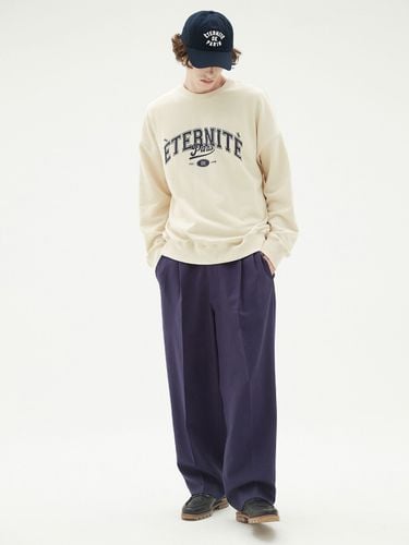 Arch Logo Overfit Sweatshirt (Cream) - HAE BY HAEKIM - Modalova