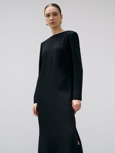 Boat Neck Midi Dress - RENEJ - Modalova