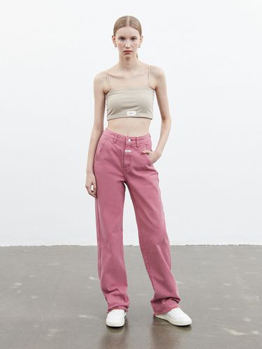 W Color Denim Pants (Dark Pink) - MARITHE MOUVEMENT - Modalova