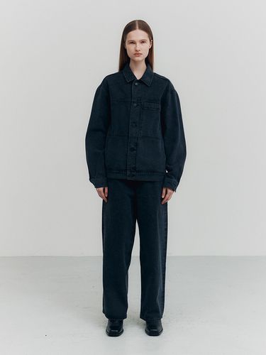 Black Wide Denim Pants - Lagrange - Modalova