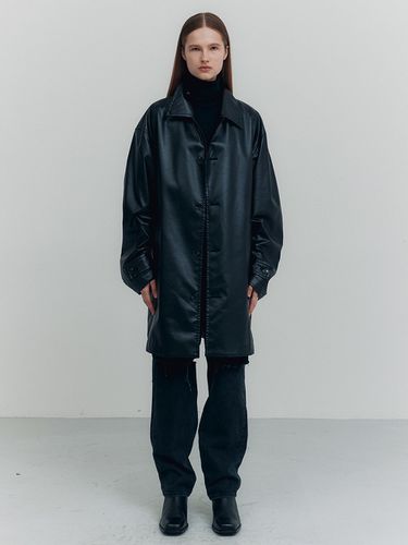 Eco Leather Coat [Black] - Lagrange - Modalova