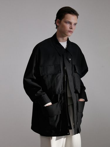 Overlap Shelter Oversize Parka_Black - evener - Modalova