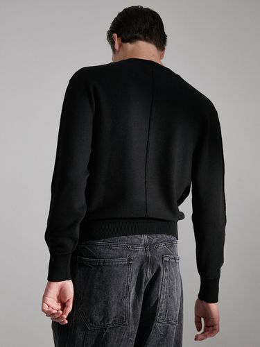 Moji Volume Crop Oversize Pullover_Black - evener - Modalova