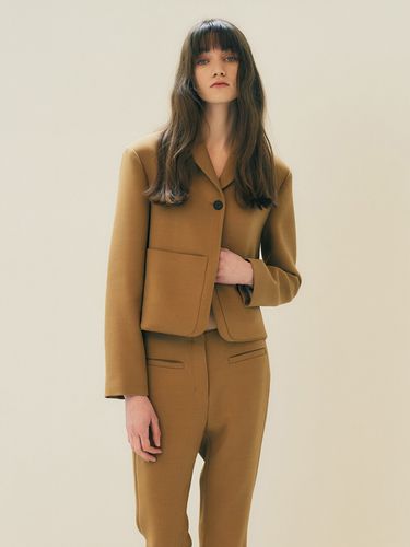 Rectangle Crop Jacket - Camel - MAISONMARAIS - Modalova