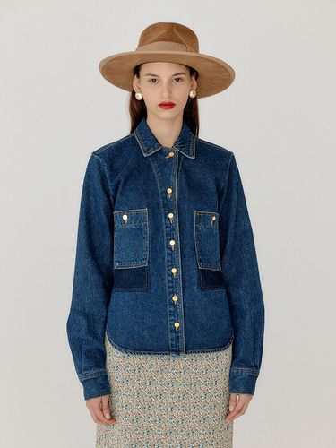 VENIM Two-pocket Denim Shirt_Denim Blue - EENK - Modalova