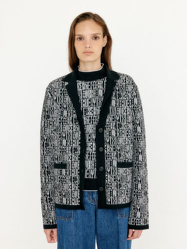 VIBBY Jacquard Pattern High Neck Cardigan - EENK - Modalova