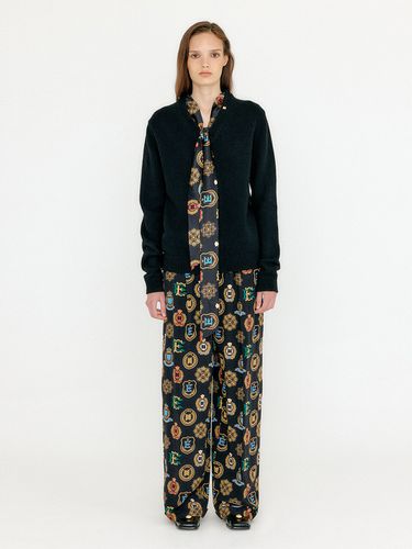 VENEZ Silk Wide Pants - Black Multi - EENK - Modalova