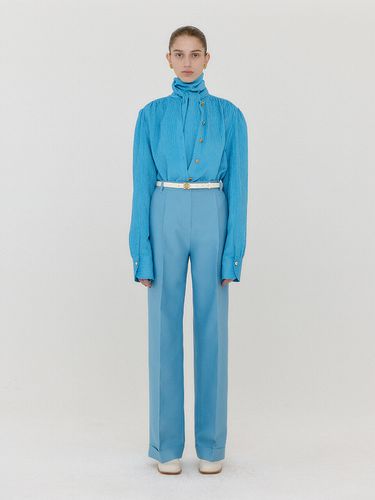 VANETTA Cuffed Hem Pants - Sky Blue - EENK - Modalova