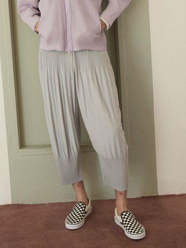 New Baggy Fit Plisse Pants_Light Grey - MONPLISSE - Modalova