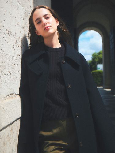 Cashmere Wool Single Breasted Coat () - AVA MOLLI - Modalova