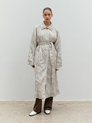 Twf Wrinkle Single Trench Coat - MOHAN - Modalova